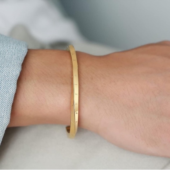 New Gold Nordic Viking Cuff Twist Bracelet - Picture 6 of 8